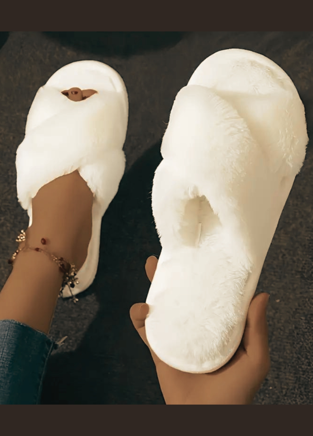 Жіночі домашні капці з штучного хутра Fluffy Comfort