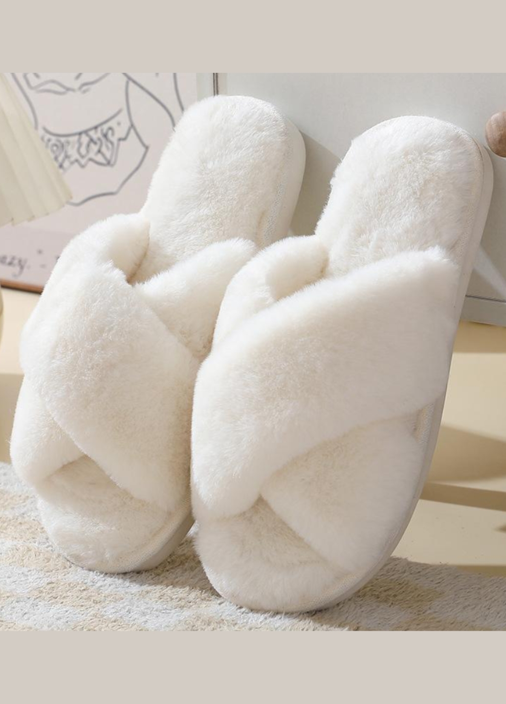 Жіночі домашні капці з штучного хутра Fluffy Comfort